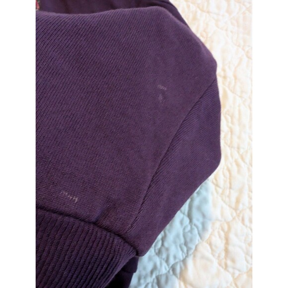 Vintage 80s 90s Morning Sun USA Purple Floral Grandma Sweatshirt Cottagecore L - Picture 9 of 10